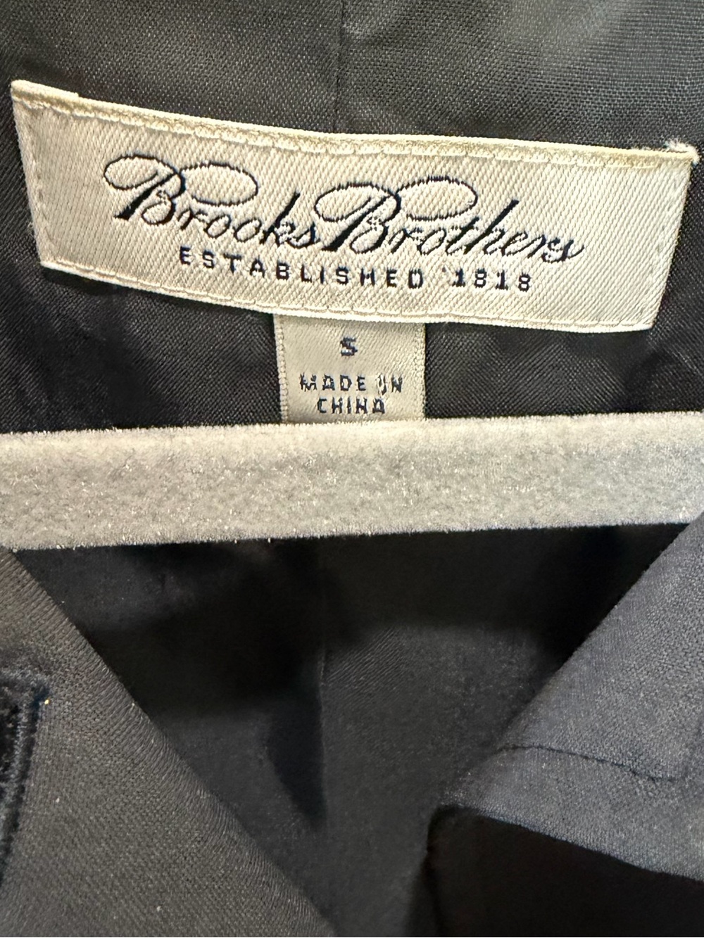 Brooks Brothers Navy Water Resistant Raincoat Trench Coat Storm Flap S - Picture 3 of 6
